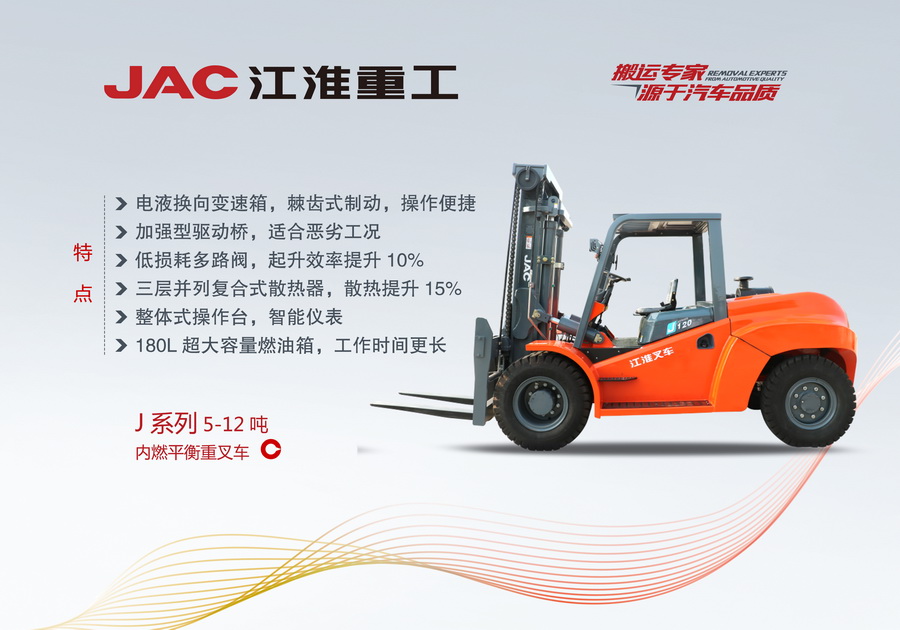 J系列5-12噸內燃平衡重叉車